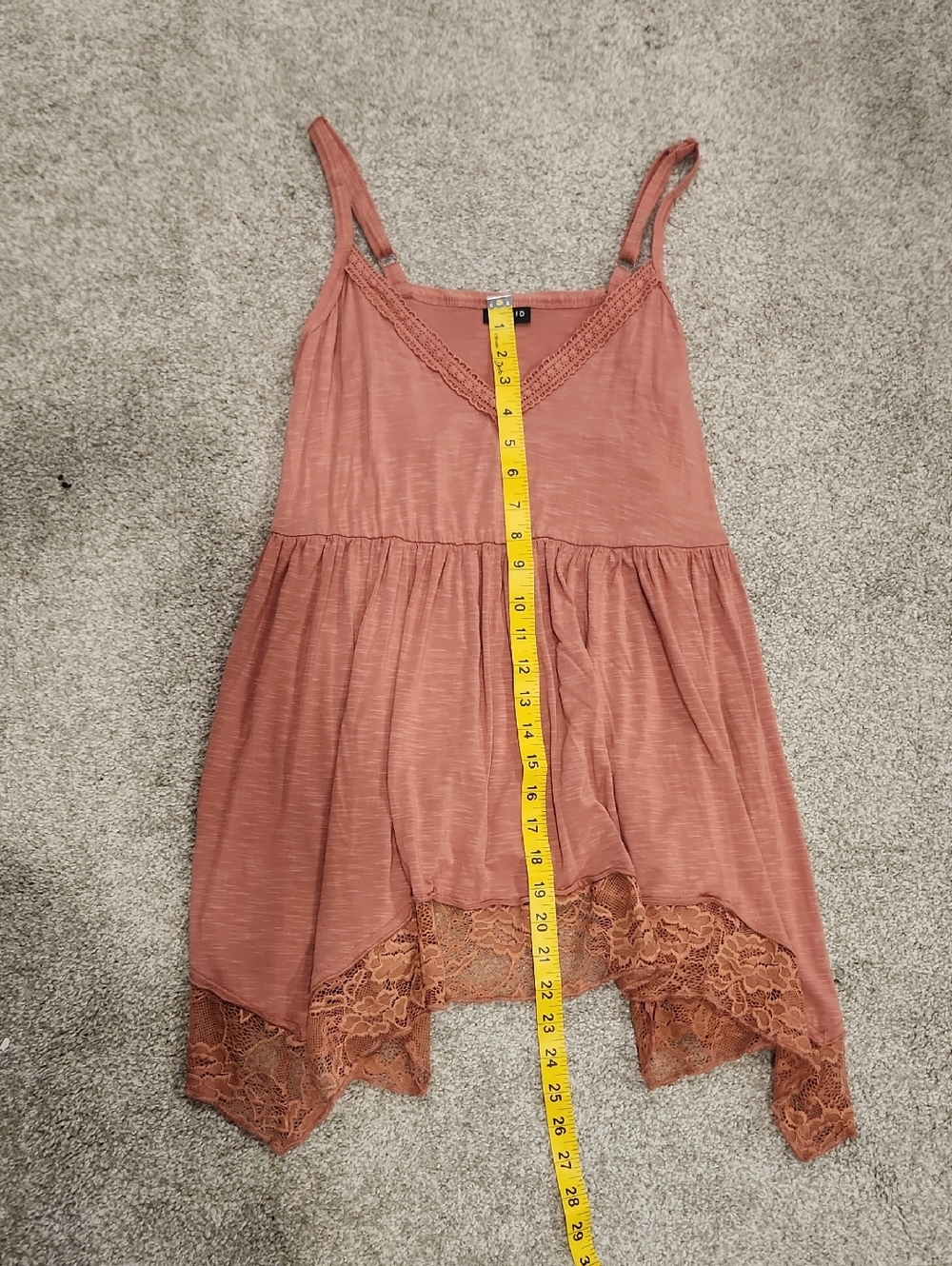 Torrid Dusty Rose Lace-Trim Tank Top - Picture 8 of 8